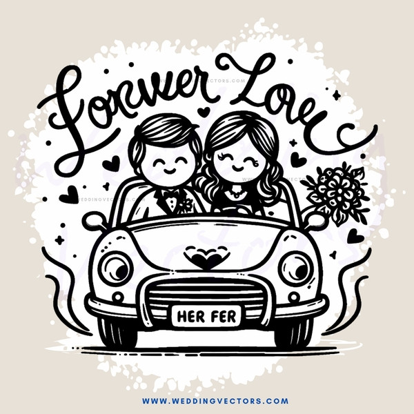forever love couple with car