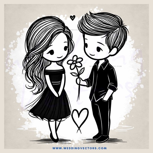 boy and girl standing together