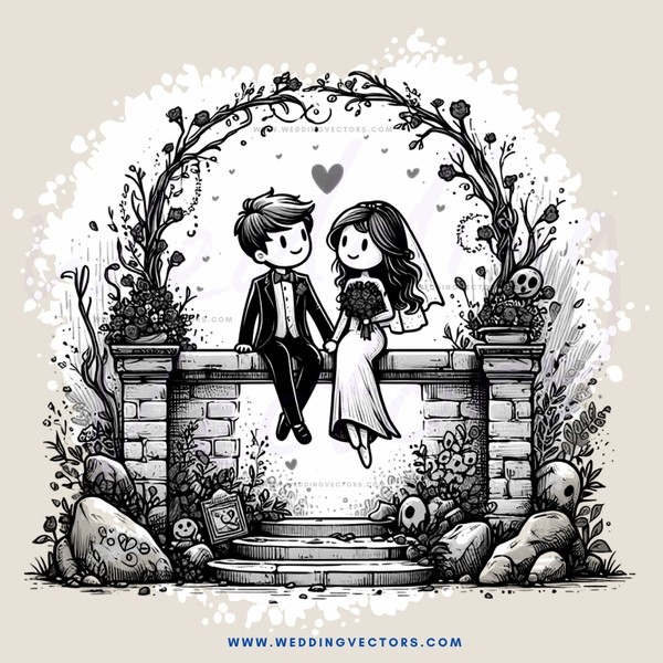a wedding proposal in black and white