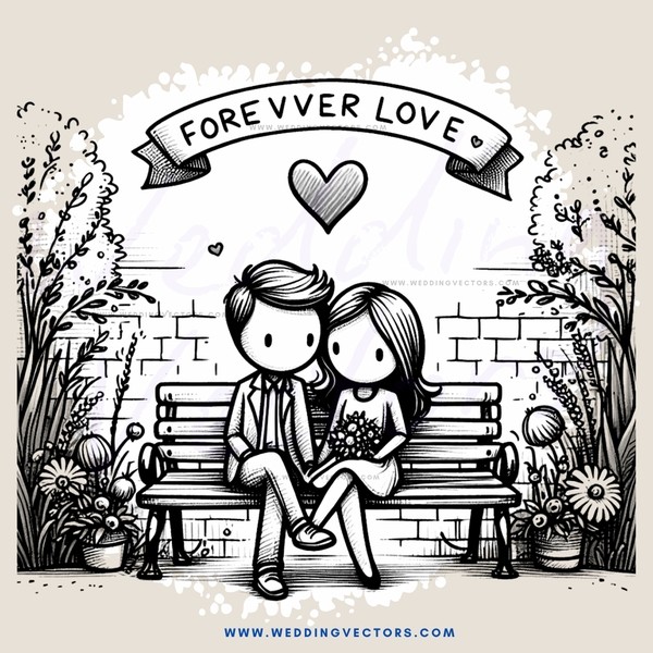 forever love cartoon paperweight