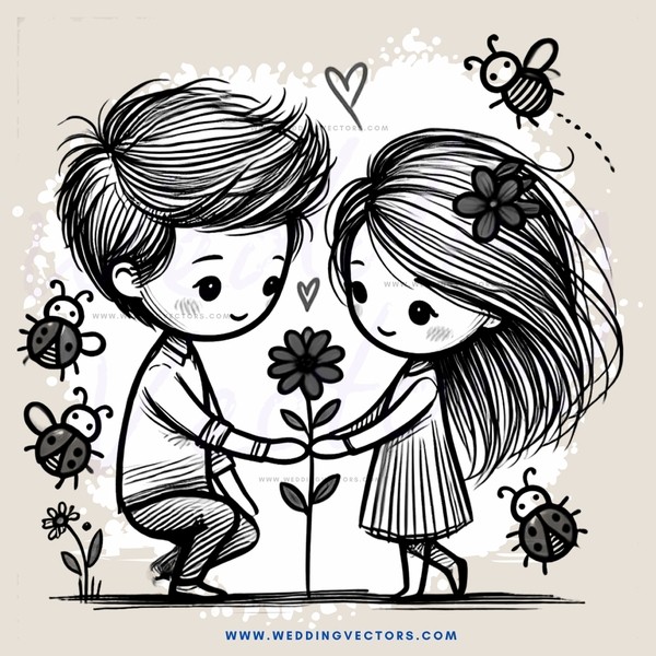 a couple and bugs in love