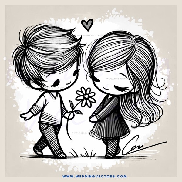 two children holding a flower