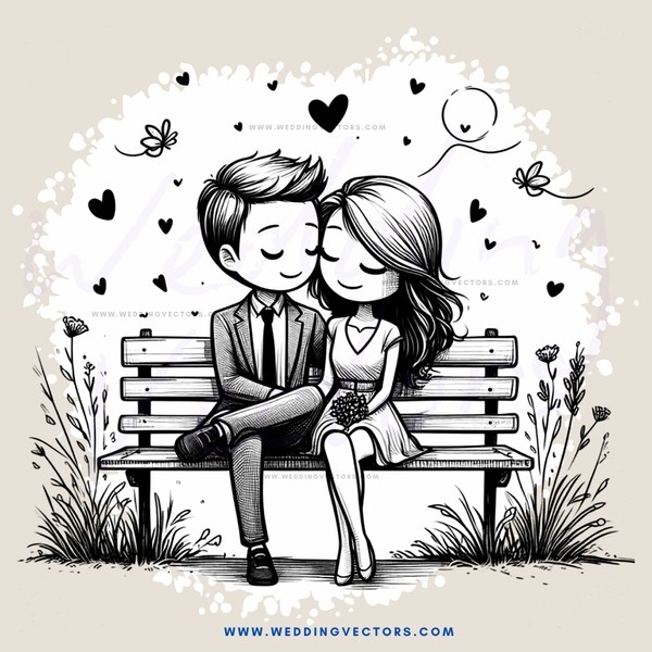 love on a bench in nature
