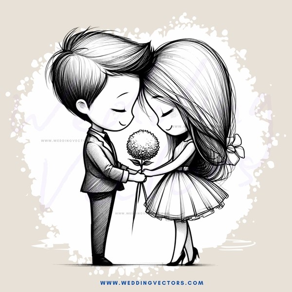 a couple embracing in black and white