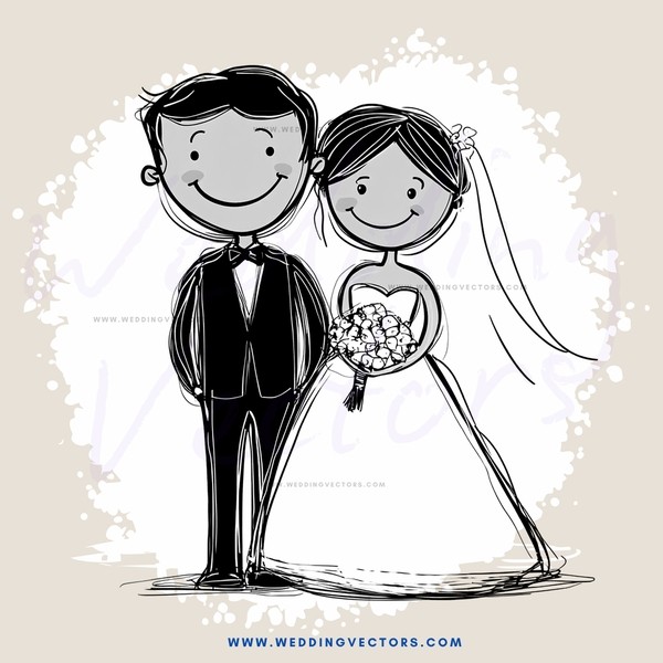 bride and groom holding hands