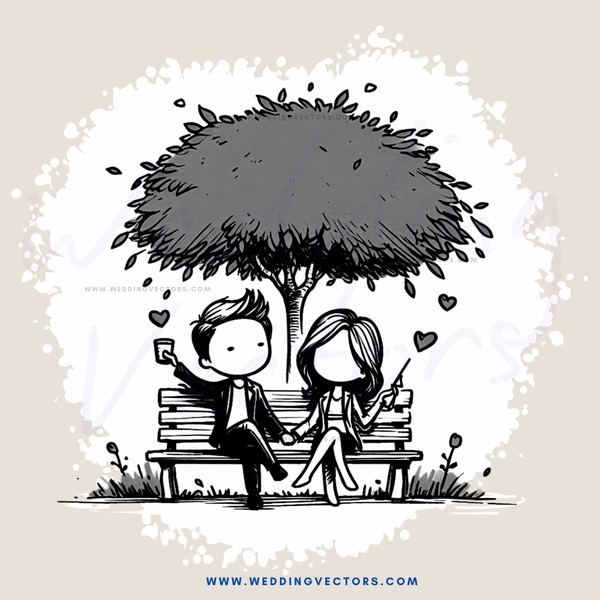 the lovebirds and the tree