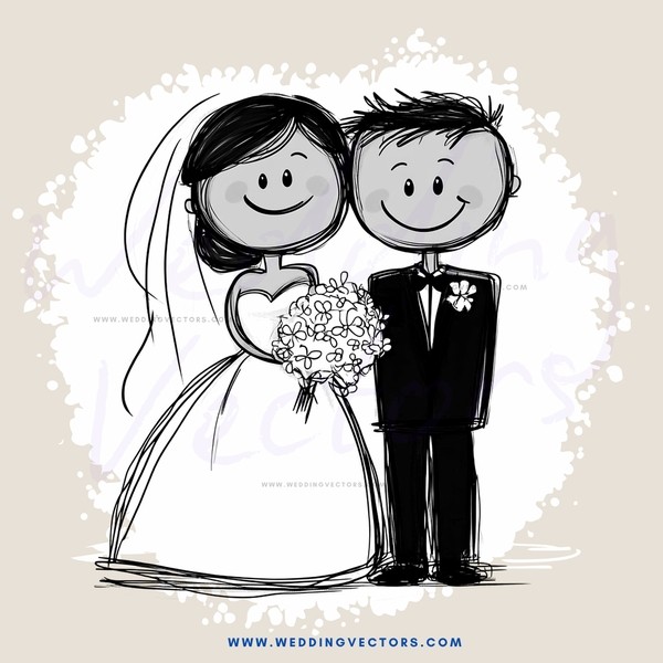 a bride and groom smiling with flowers