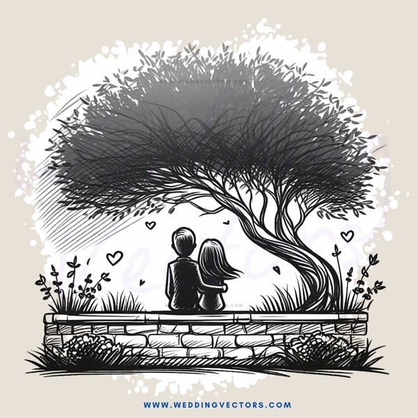 lovers under tree