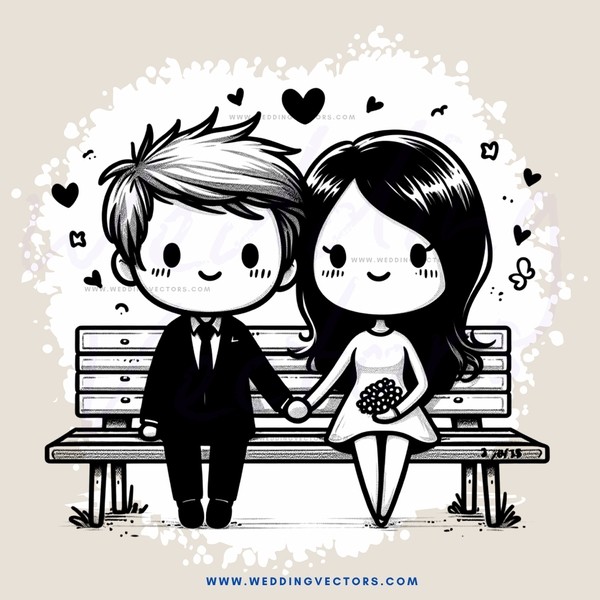 a boy and girl on a bench