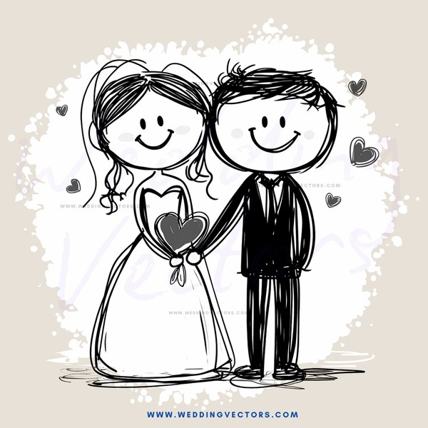 wedding couple holding hands smile, heart and love hearts