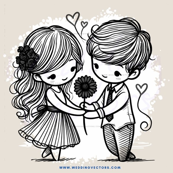 two people holding hands and a flower