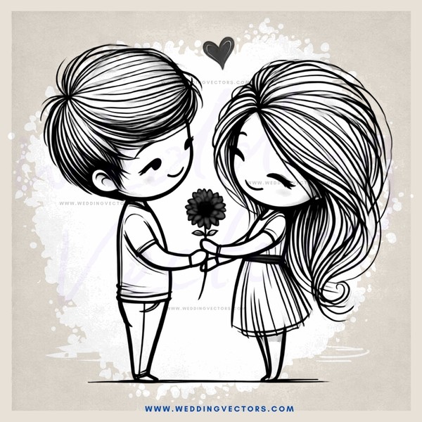 a boy and girl holding hands
