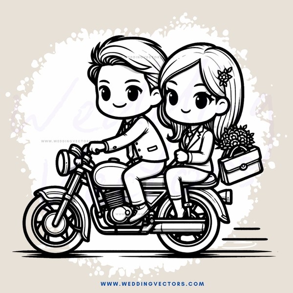 a boy and girl ride a motorcycle together