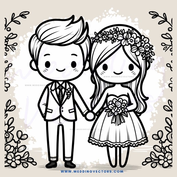 a bride and groom