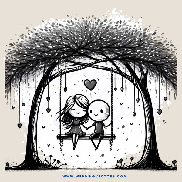 lovers in a swing