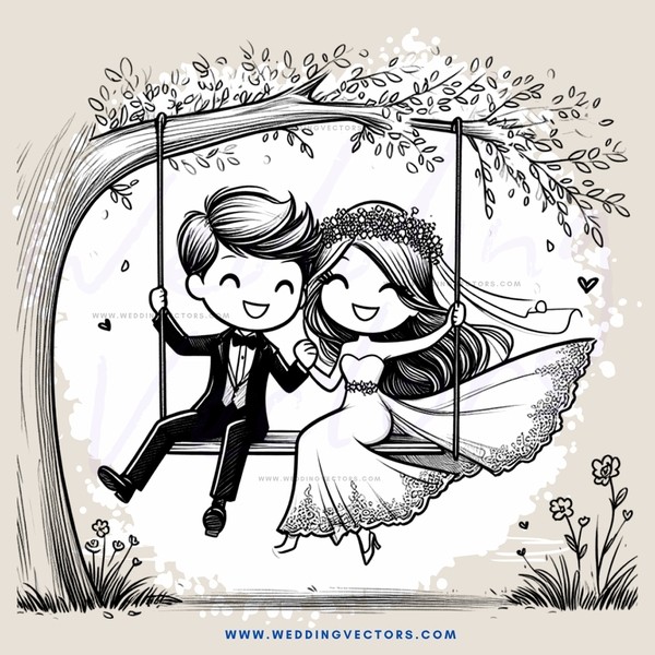 a honeymoon moment captured in a tree swing