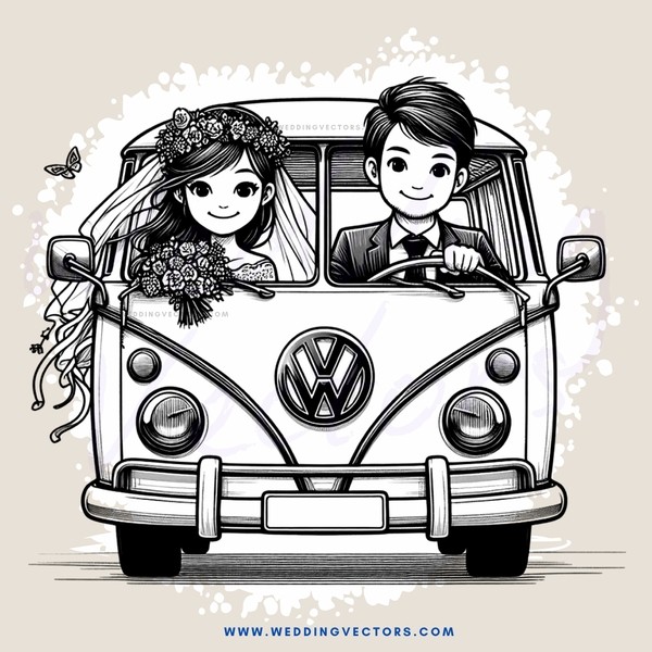 a wedding scene in black and white