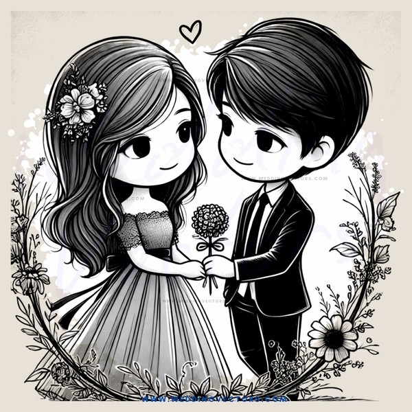 boy and girl standing next to each other