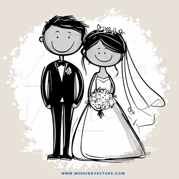 a couple posing for their wedding picture