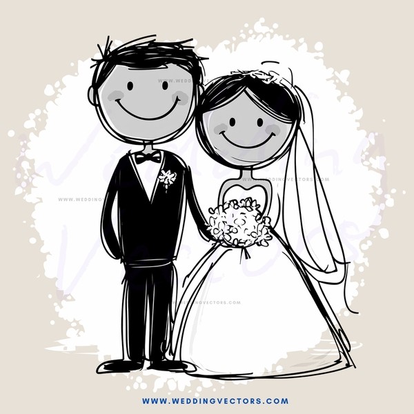 a couple on their wedding day