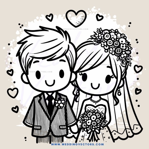 a couple's wedding day portrait