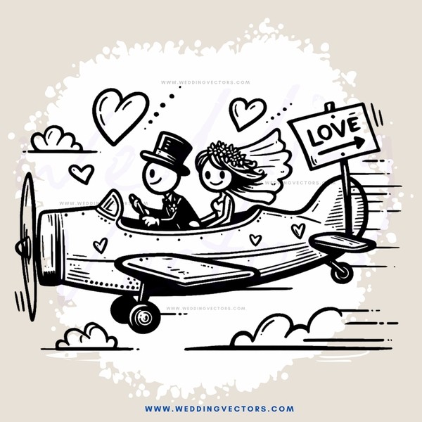 aircraft with love sign