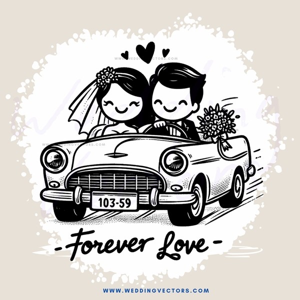 forever love car cartoon