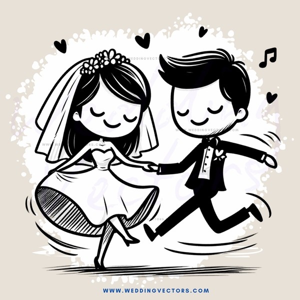 couple dancing happy wedding