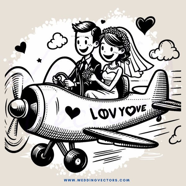 a couple on an airplane that says "loveyou"