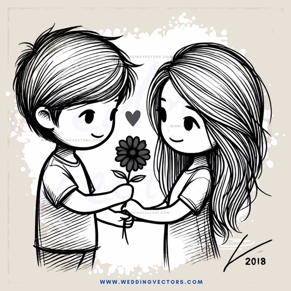 a cartoon drawing of two children on 18/31/18