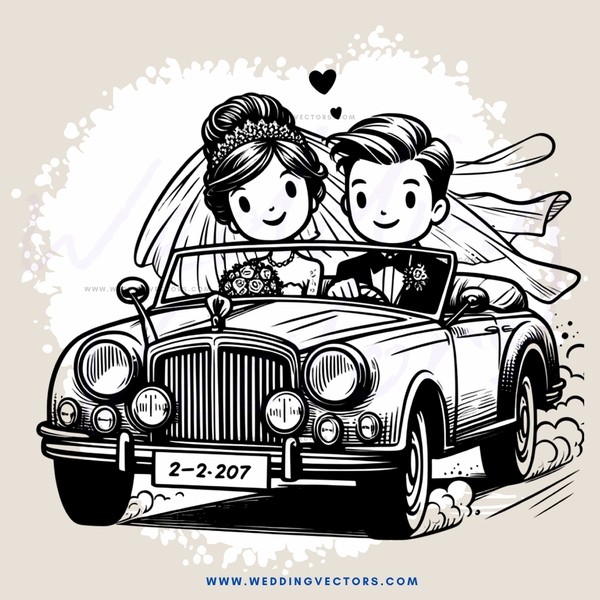 wedding car ride