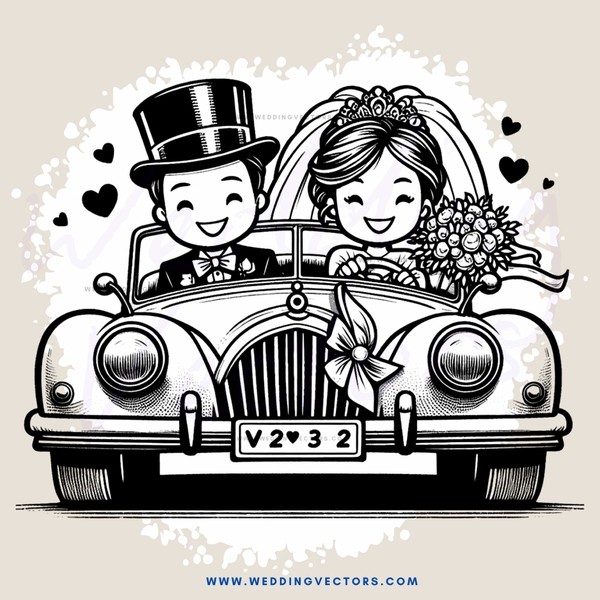 couple in car with vw licence plate
