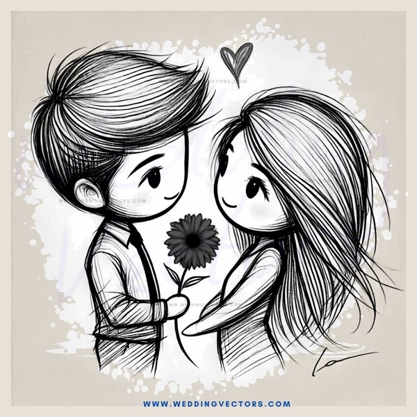 love and nature sketch