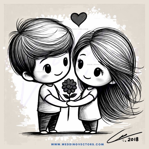a couple embracing in 2018