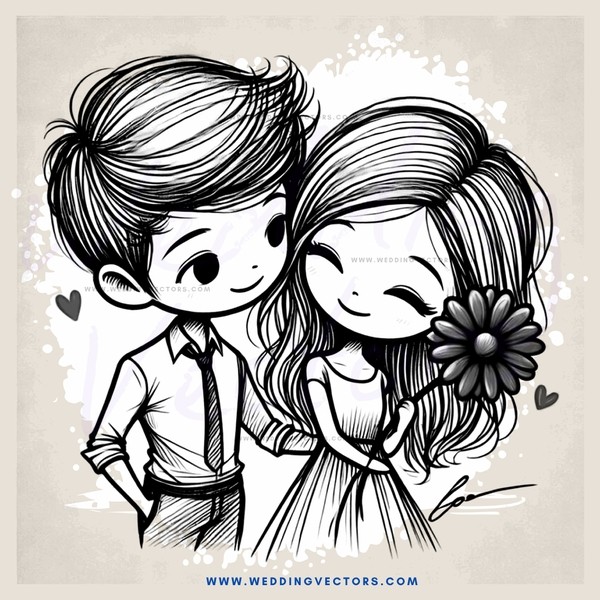 a boy and girl holding hands