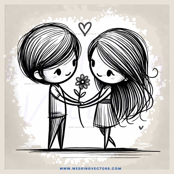 two people holding hands and a flower