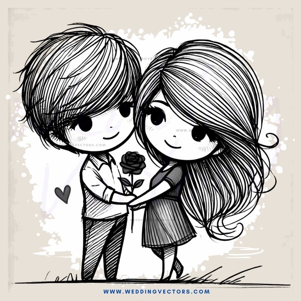 two people holding hands and flowers