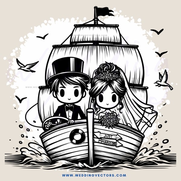a couple on a boat with an owl