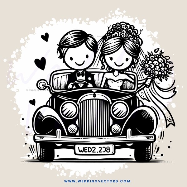 a car with two people in it