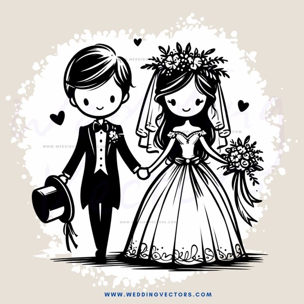 a couple on their wedding day