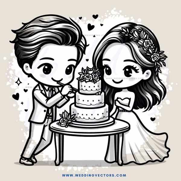 the happy couple at their wedding