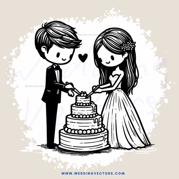 bride and groom cutting their wedding cake