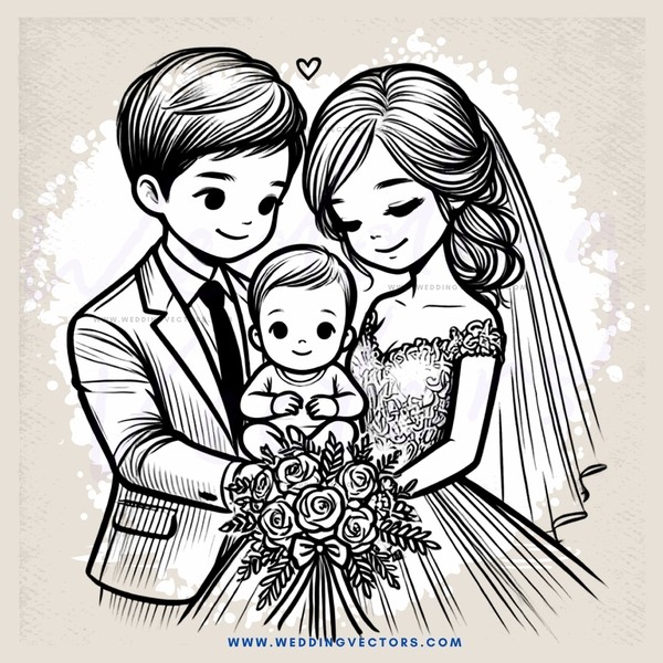 family portrait with roses