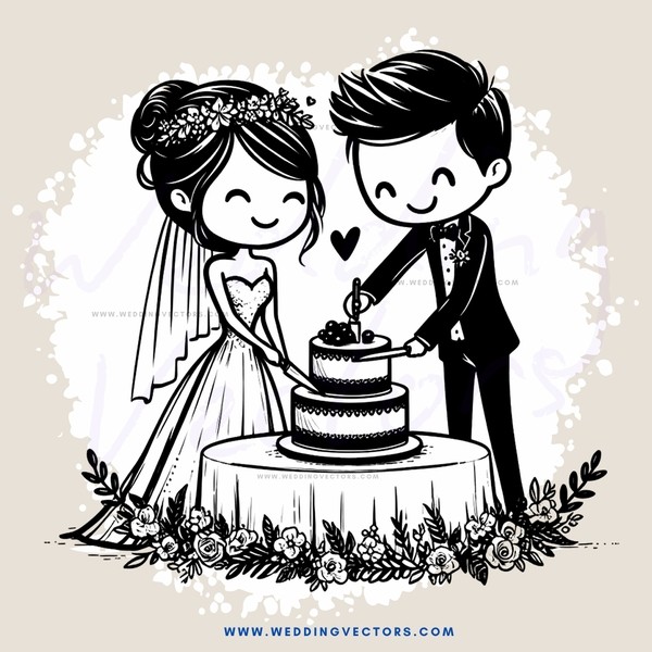 couple cutting wedding cake