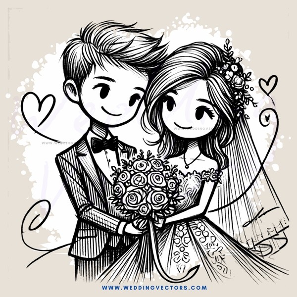 a man and woman holding hands and flowers