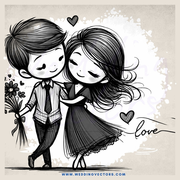 lovers embrace on poster