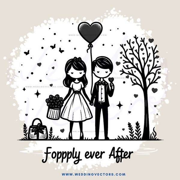 a couple in an outdoor setting with a heart balloon and gifts