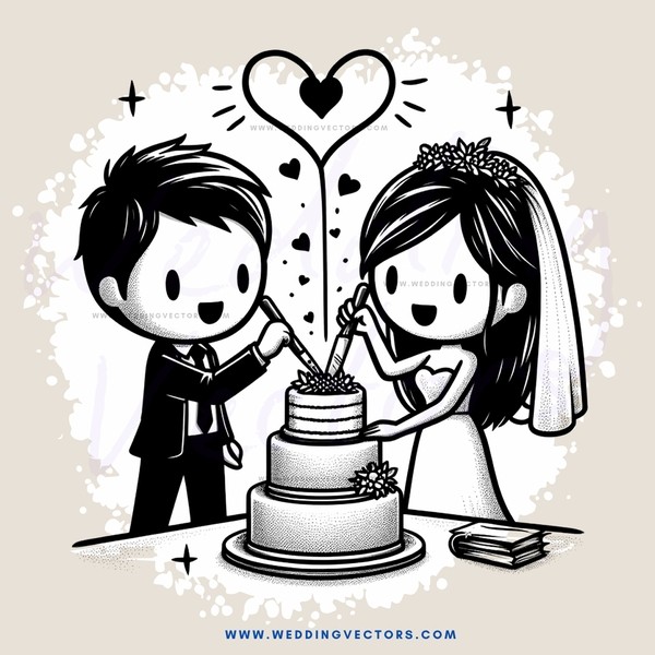 two people cutting their wedding cake