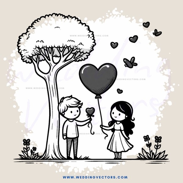 love in nature illustration
