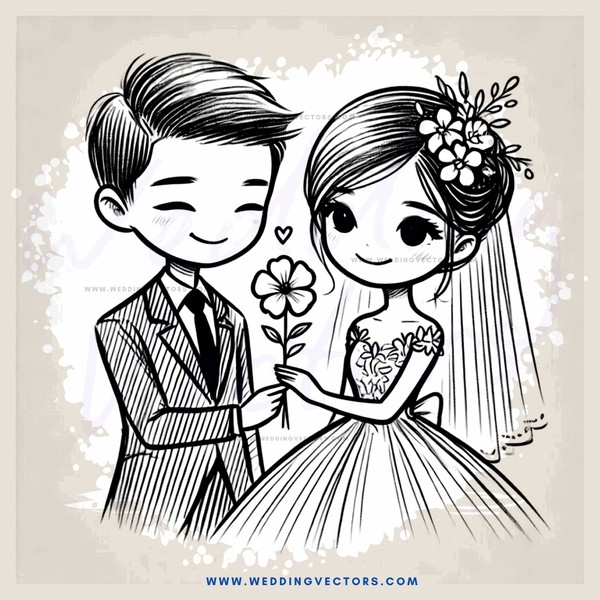 wedding portrait of bride and groom